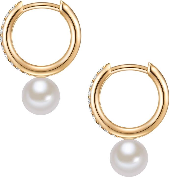Image du produit Valero Pearls Femme argent sterling zirconium perle d'eau douce de culture or jaune - 11886 (Argent Sterling)
