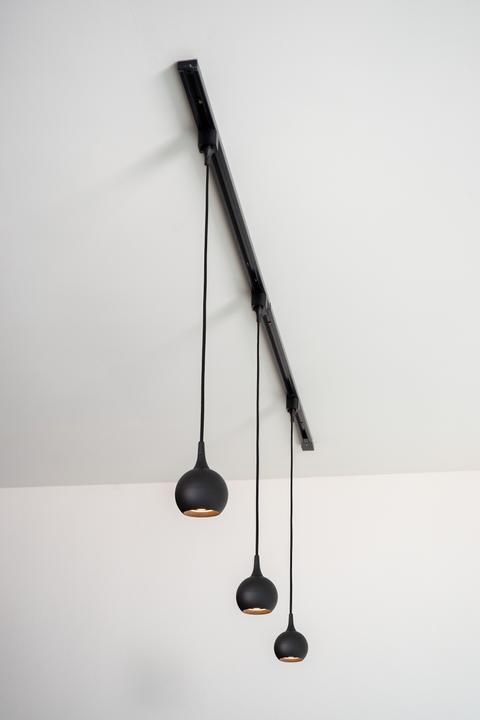 Actual product image Lucide TRACK FAVORI pendant - Track system - 1xGU10 - Black 09956/01/30 (GU10)