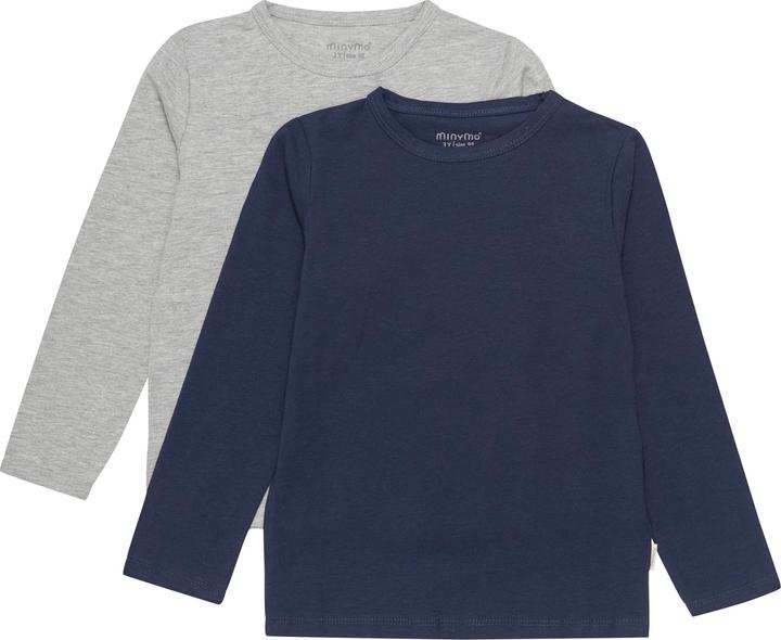 Produktbild Minymo Kid's Basic 34 -T-shirt L/S (2-pack) (122)