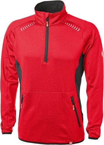 Magni Tech-Fleecepullover rot/schwarz meliert Gr. S Fortis Elements (S)