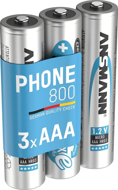 Image du produit Ansmann Téléphone (3 pcs, AAA, 800 mAh)
