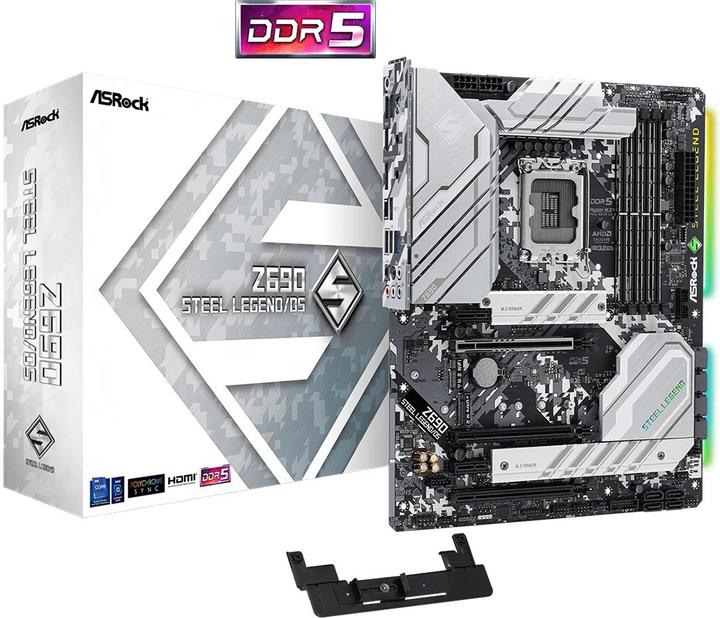Produktbild AsRock Z690 Steel Legend/D5 (LGA 1700, Intel Z690H, ATX)