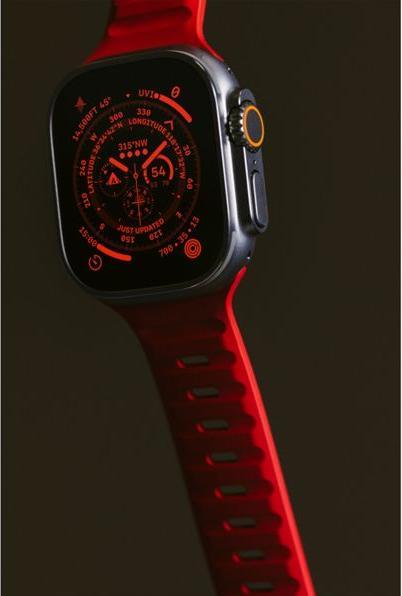 Produktbild Nomad Sport Band 42/44/45/49mm Night Watch Red (Fluorkautschuk)