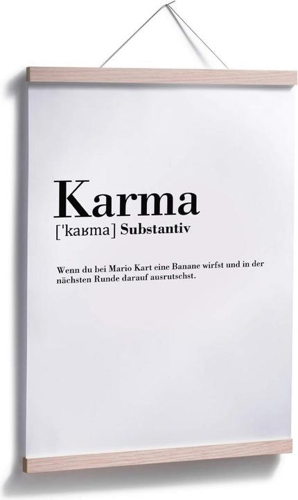 Produktbild Trenddeko Grammatik Karma (40 x 50 cm)