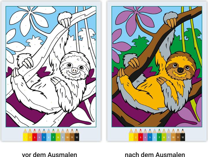 Produktbild Ravensburger CreArt Malen nach Zahlen ab 5: Süsse Tiere, Malbuch, 48 Motive