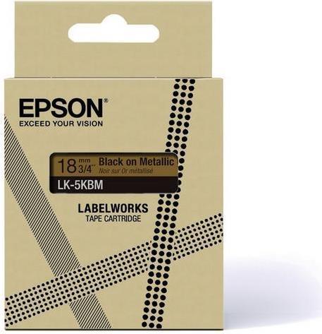 Produktbild Epson Metallic Silver/Black 18mm LK-5SBM (1.80 cm, Silber)