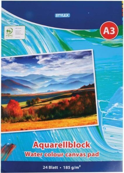 Produktbild Stylex Aquarellblock (A3, Harter Einband)