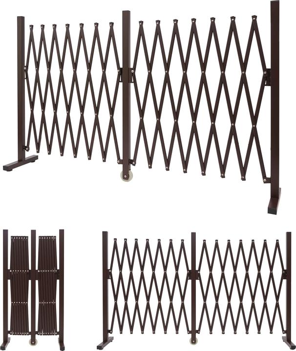 Produktbild Swisshandel24 Absperrgitter, Zaun Schutzgitter Scherengitter Trenngitter, Alu ausziehbar braun - Höhe 103cm, Breit (31 cm)