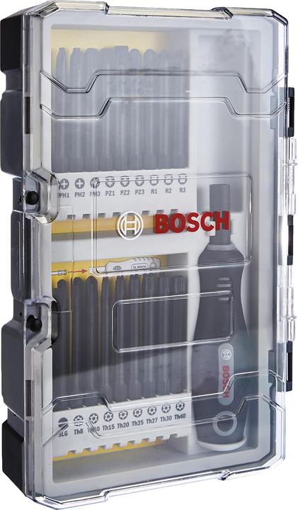 Produktbild Bosch Professional Zubehör 37-teil. Set m Schrauberbits u Griff, PH, PZ, SL, TH, TQ, H, TW, SP, R und Bith (PH1, SL6, PZ3, SP6, Th40, PH2, PZ2, Th20, Th10, TW1, TW3, HEX3, PZ1, PH3)