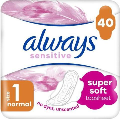 Image du produit Always Sensitive Normal Plus (40 x, Tampons sanitaires)