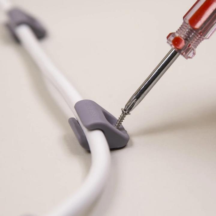 Image du produit Allocacoc Cable Fix, violet, 8 pièces