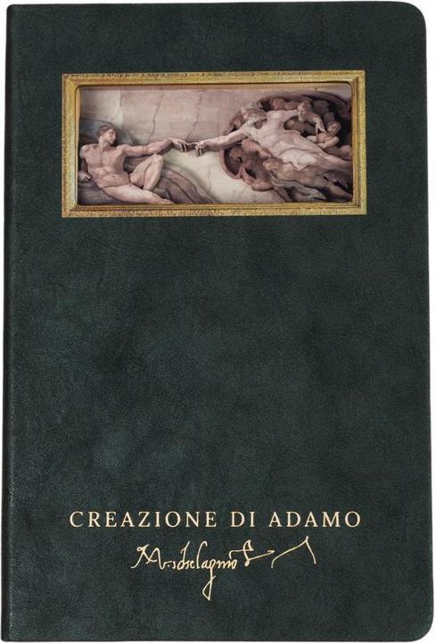 Cartartem Michelangelo "Creation of Adam" - 3D Notizbuch (Blanko, Harter Einband)