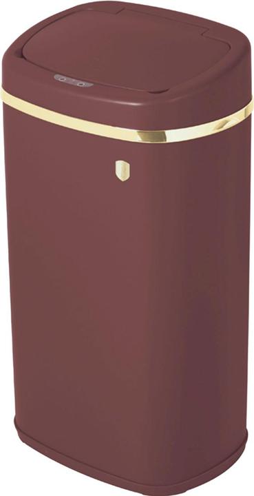 BerlingerHaus Design Abfalleimer aus Metall, mit Sensor, 58l, bordeaux (58 l)