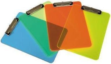 Immagine prodotto Maul Appunti al neon, DIN A4, plastica giallo trasparente, piatto, terminale a clip nichelato (22,6 x 31,8 cm)