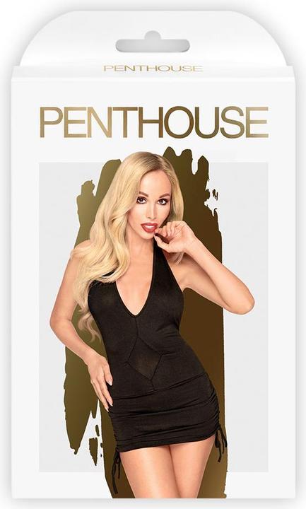 Actual product image Penthouse Lingerie Earth-shaker - V-neck mini dress with side gathering including thong (L, XL)