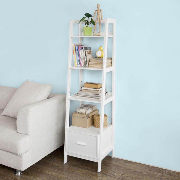 Produktbild SoBuy Leiterregal Weiss (44 x 20 x 160 cm)