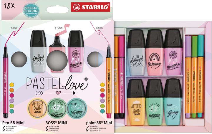 Produktbild STABILO Mini World Pastellove (Mehrfarbig, 1 mm, 18 x)
