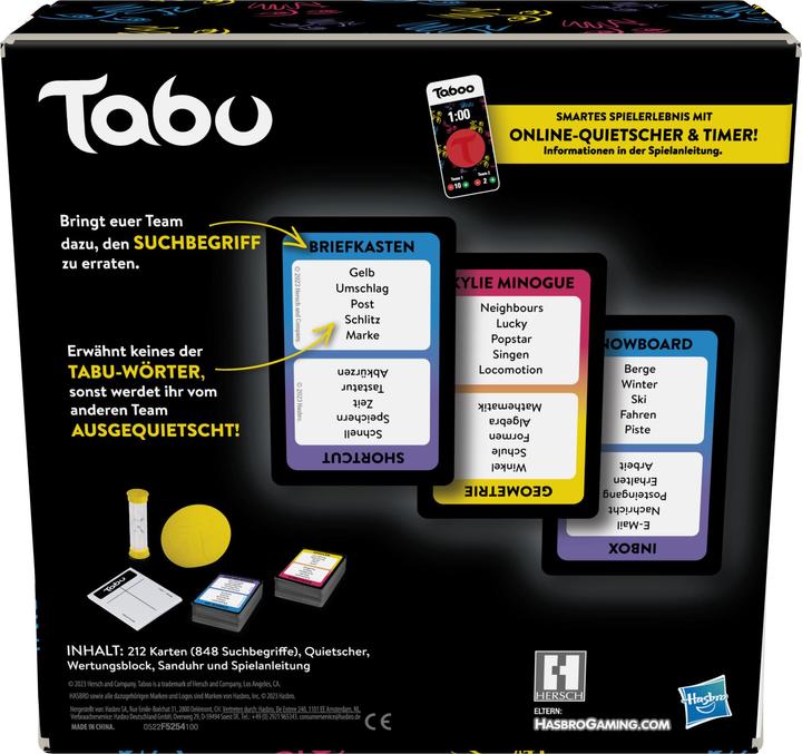 Actual product image Hasbro Gaming Taboo (German)