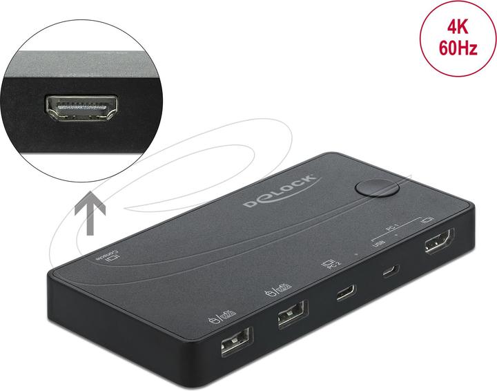 Immagine prodotto Delock Commutatore KVM HDMI/USB-C 4K