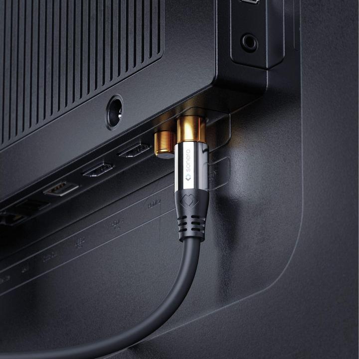 Actual product image Purelink Premium TV antenna cable / coaxial cable, 2.00m, black (Antenna cable)