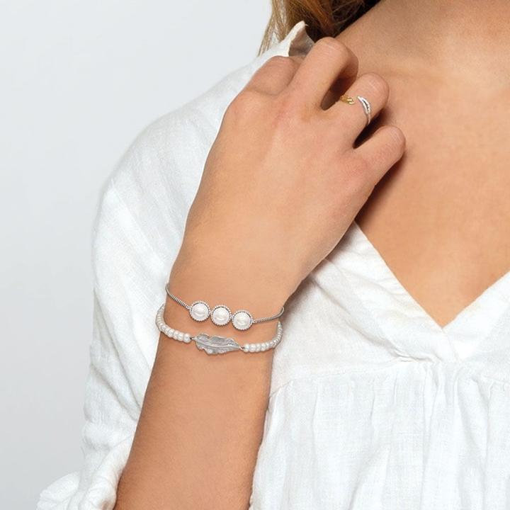 Produktbild Engelsrufer Armband Glory Feder (21 cm, 925er Silber, Perle)
