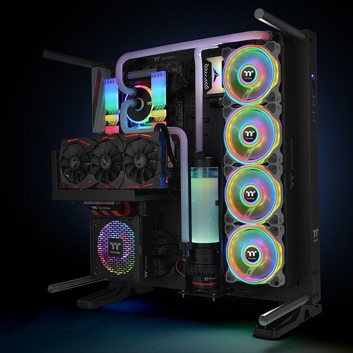 Produktbild Thermaltake Riing Quad 14 RGB Weisse Edition (140 mm, 3 x)
