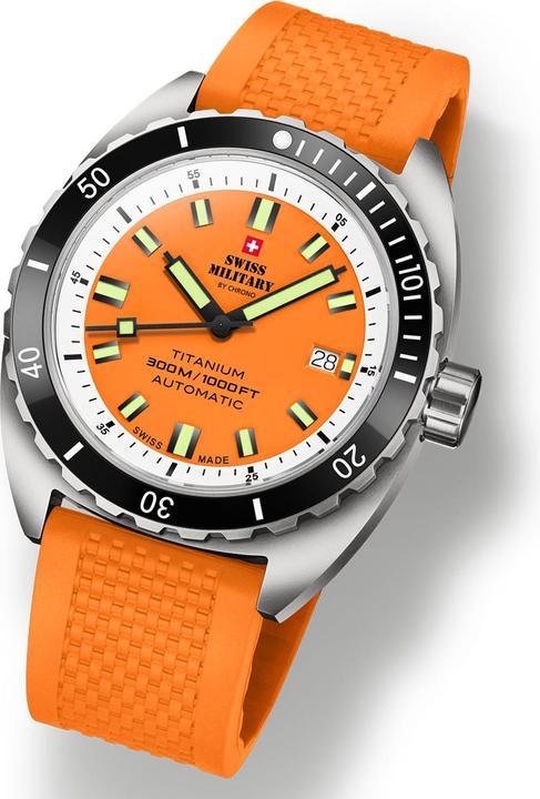 Produktbild Swiss Military SMA34100.10 Diver Titanium Automatik 42mm 30ATM (Taucheruhr, 42 mm)