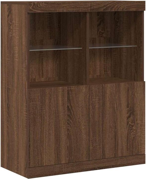 Actual product image VidaXL Brown oak-look sideboard 81x37x100 cm Wood-based cabinet (81 x 37 x 100 cm)