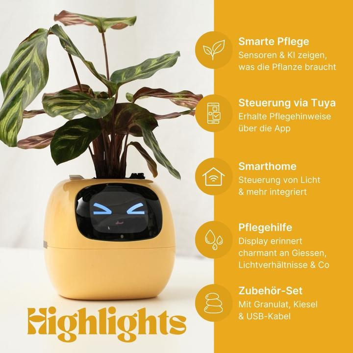 Image du produit Hermex Pot de fleurs électronique Pot de fleurs intelligent (11 cm)