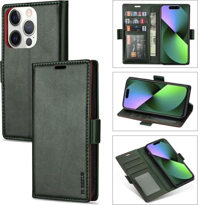 Actual product image N.Bekus iPhone 15 Pro - Flip Case Cover green (Apple iPhone 15 Pro)