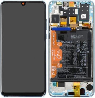 Actual product image Huawei LCD + Touch + Frame + Battery for Mar-LX1M P30 Lite non EU - peacock blue