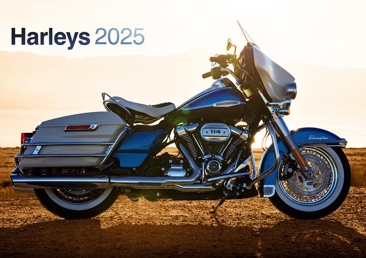 Actual product image Harleys 2025 - The Harley Davidson Calendar (42 x 30 cm, Hardcover, German)