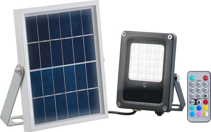 Produktbild Luminea Solar-LED-Fluter für aussen mit Fernbedienung & Timer (IP65)