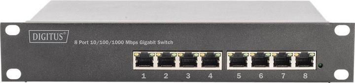 Actual product image Digitus 10 Inch 8 Port Gigabit Ethernet PoE+ Switch, L2+ Managed (8 Ports)