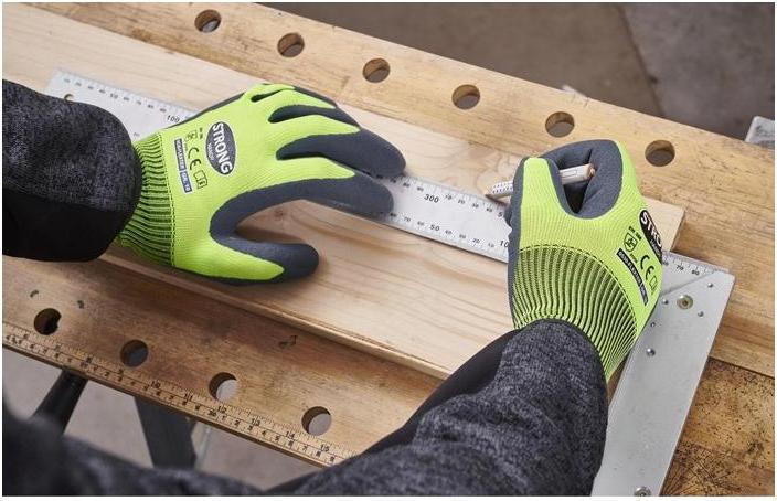 Produktbild Stronghand Handschuhe Flexter Grösse 7 neogelb/grau EN 388 PSA-Kategorie II (7)