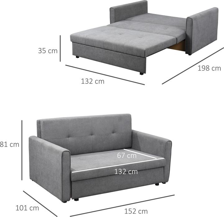 Produktbild Homcom Schlafsofa (Bettsofa)