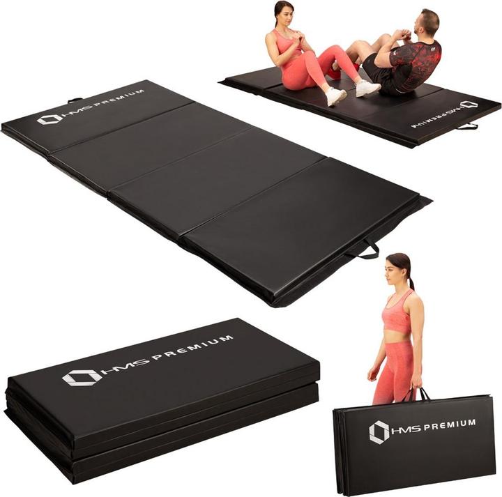 Image du produit HMS Sulankstomas gimnastikos kilimėlis Premium MGS01 2400x1200mm, juodas (50 mm)