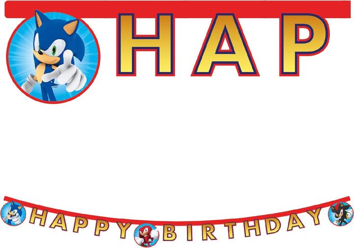 Produktbild Sombo Sonic Happy Birthday Banner