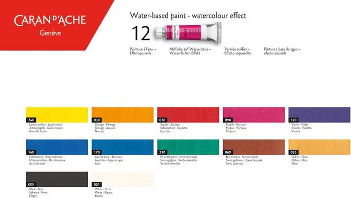 Produktbild Caran d'Ache Gouache Studio Tuben 10ml Metallschachtel (Mehrfarbig, 120 ml)