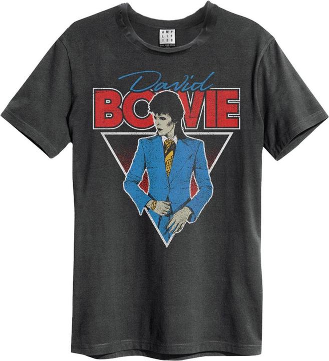 Actual product image Amplified Unisex Adult Bootleg David Bowie T-Shirt (S)