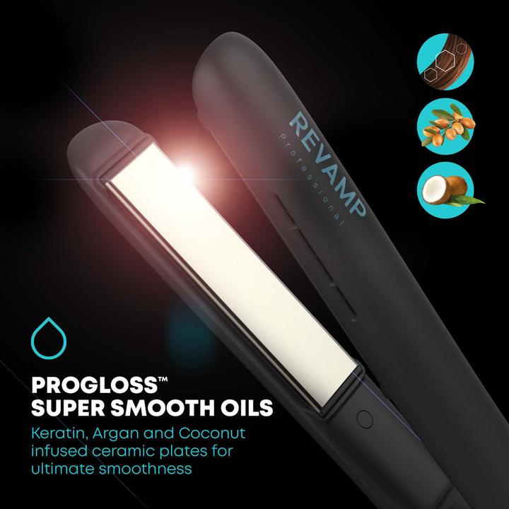 Immagine prodotto Revamp Progloss Ion Shine con la tecnologia ionica - 6 elementi ionici per una perfetta lucentezza del (Piastra per capelli)