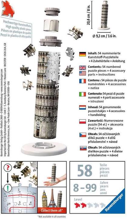 Produktbild Ravensburger Mini Schiefer Turm Pisa (54 Teile)