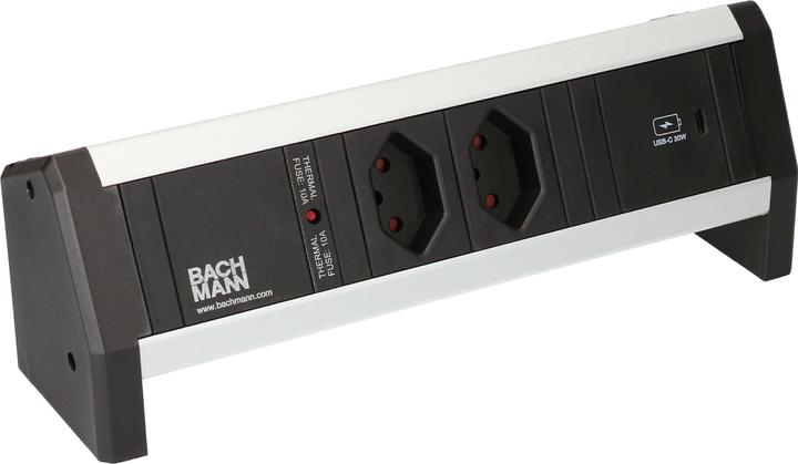 Actual product image Bachmann Desk socket strip DESK 1, 2x T13, 1x USB C (2 x, Type 13, USB-A, USB-C)