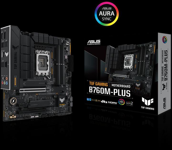 Actual product image ASUS MB TUF GAMING B760M-PLUS (Intel,1700,DDR5,mATX) (LGA 1700, Intel B760, mATX)