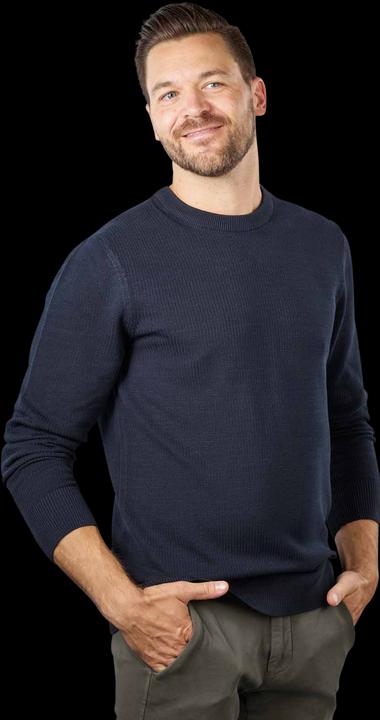 Produktbild Marc O'Polo Crew Neck Pullover Rib Structure Dark Navy (XL)