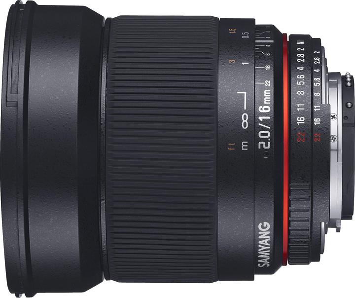 Actual product image Samyang MF 16mm f/2.0 ED AS UMC CS Canon M (Canon EF-M, APS-C / DX)