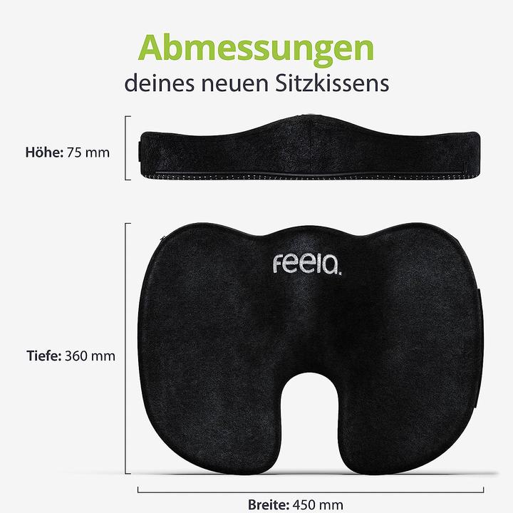 Actual product image Feela Orthopaedic seat cushion (46 x 36 x 7 cm)