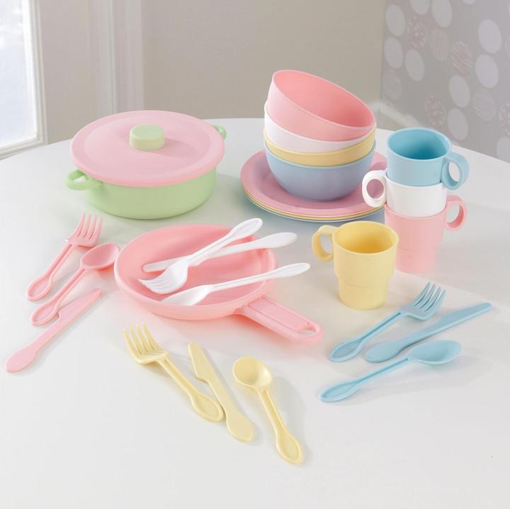 Actual product image KidKraft 27-teiliges pastelfarbenes Koch-Set