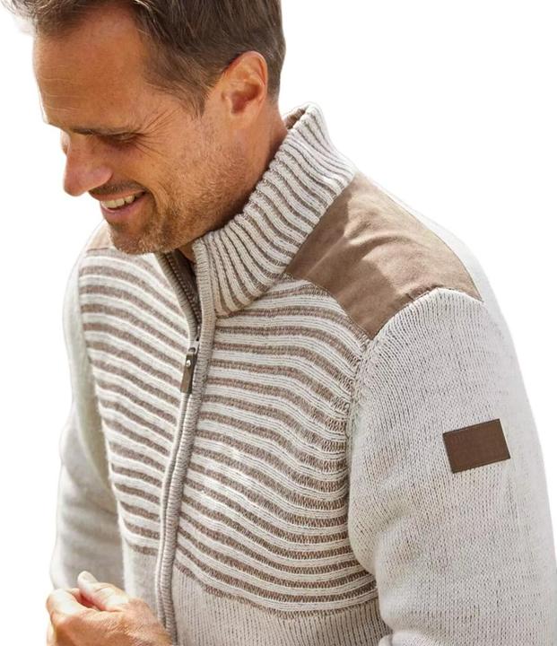 Produktbild Atlas For Men Jacke aus gestricktem Wildlederimitat mit Schulterpolstern (XXL)