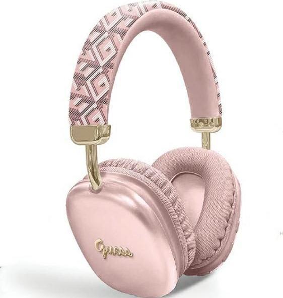 Produktbild Guess słuchawki nauszne Bluetooth GUBHK1GCTCSP różowy/pink Gcube Metallic Script Logo